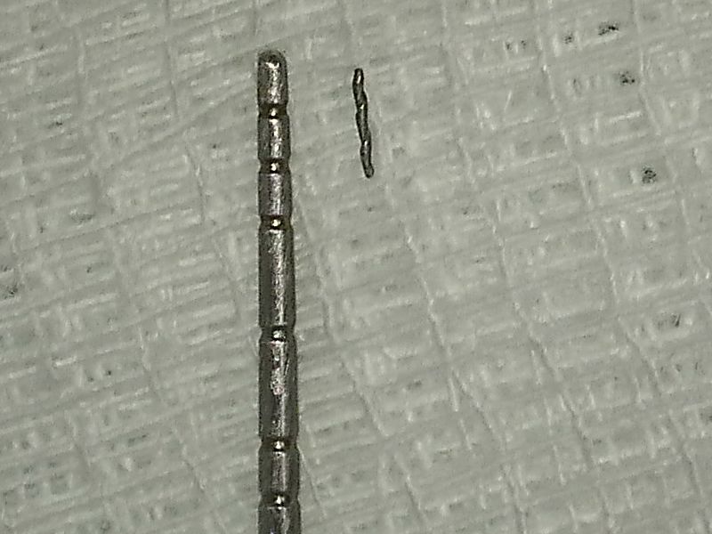 取出來的分離器械,長度約 3mm